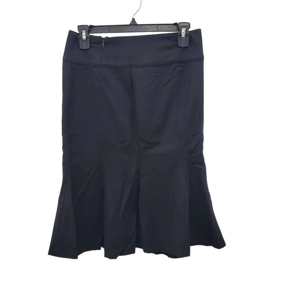Bebe Women's Black Wool Blend Belted Trumpet Flare Skirt Made‎ in Canada Size 0 - Picture 4 of 4
